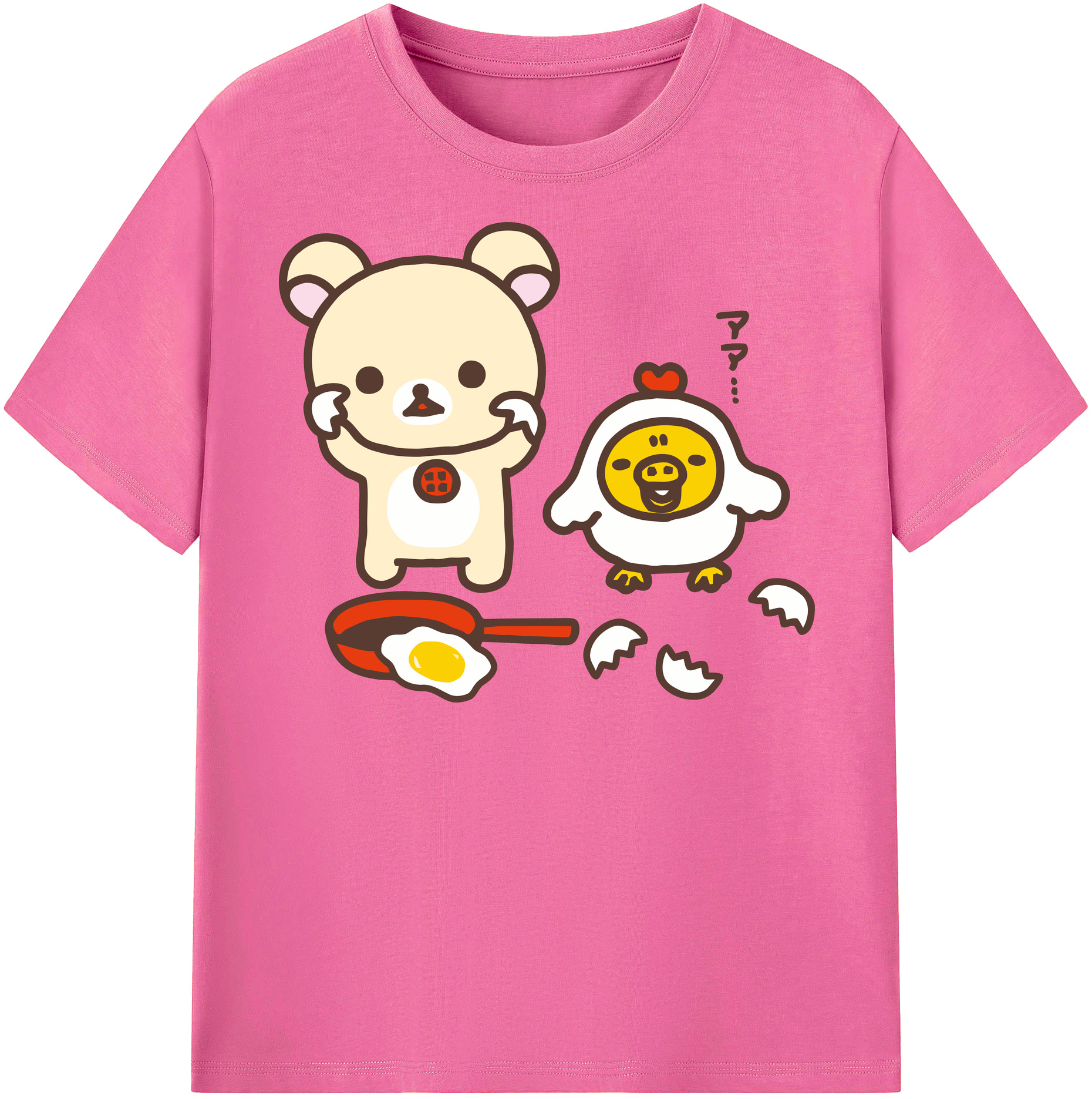 （画像用） リラックマ リラックマ キイロイトリ Rilakkuma Korilakkuma Kiiroitori レディースカジュアルプリントTシャツ（綿100％）